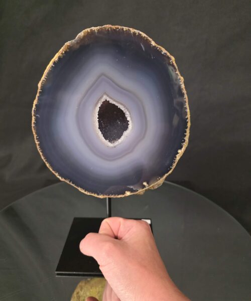 Premium Agate Geode on Stand 12 – 3.375g - H16xW15.5xD10cm - Image 7