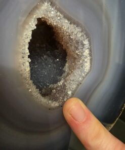 Premium Agate Geode on Stand 12 – 3.375g - H16xW15.5xD10cm - Image 8