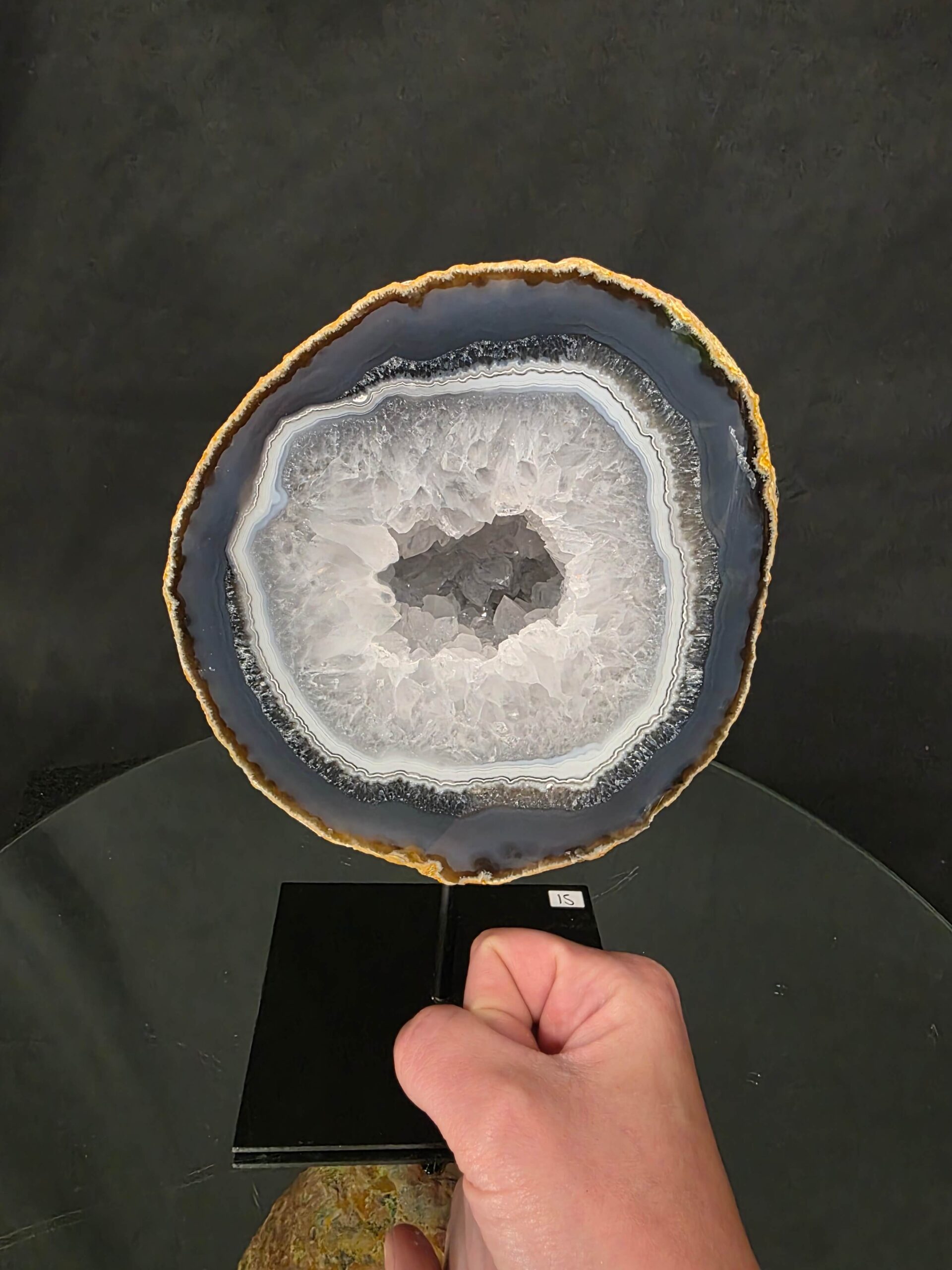 Premium Agate Geode on Stand 15 – 3.094g - H14xW15xD10cm - Image 8