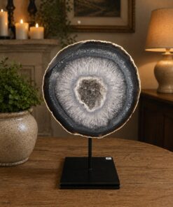 Premium Agate Geode on Stand 5 – 2.922g - H24.5xW17xD10cm
