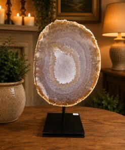 Premium Agate Geode on Stand 7 – 1.591g - H22xW14xD8cm
