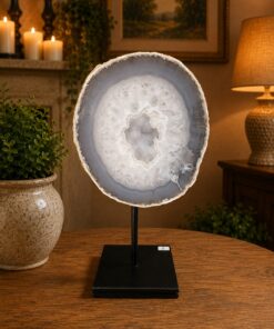 Premium Agate Geode on Stand 8 – 2.071g - H21xW14xD8cm