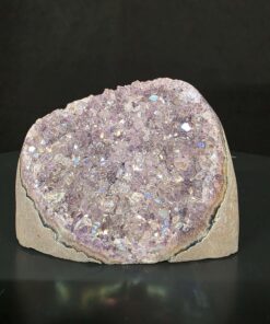 Alternative view of Premium High Grade Amethyst Angel Aura Druzy 260 Mini Geode Cluster Piece Cut Base 592g H7.5xW10xD7cm