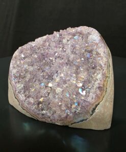 Premium High Grade Amethyst Angel Aura Druzy 260 Mini Geode Cluster Piece Cut Base 592g H7.5xW10xD7cm - Image 3