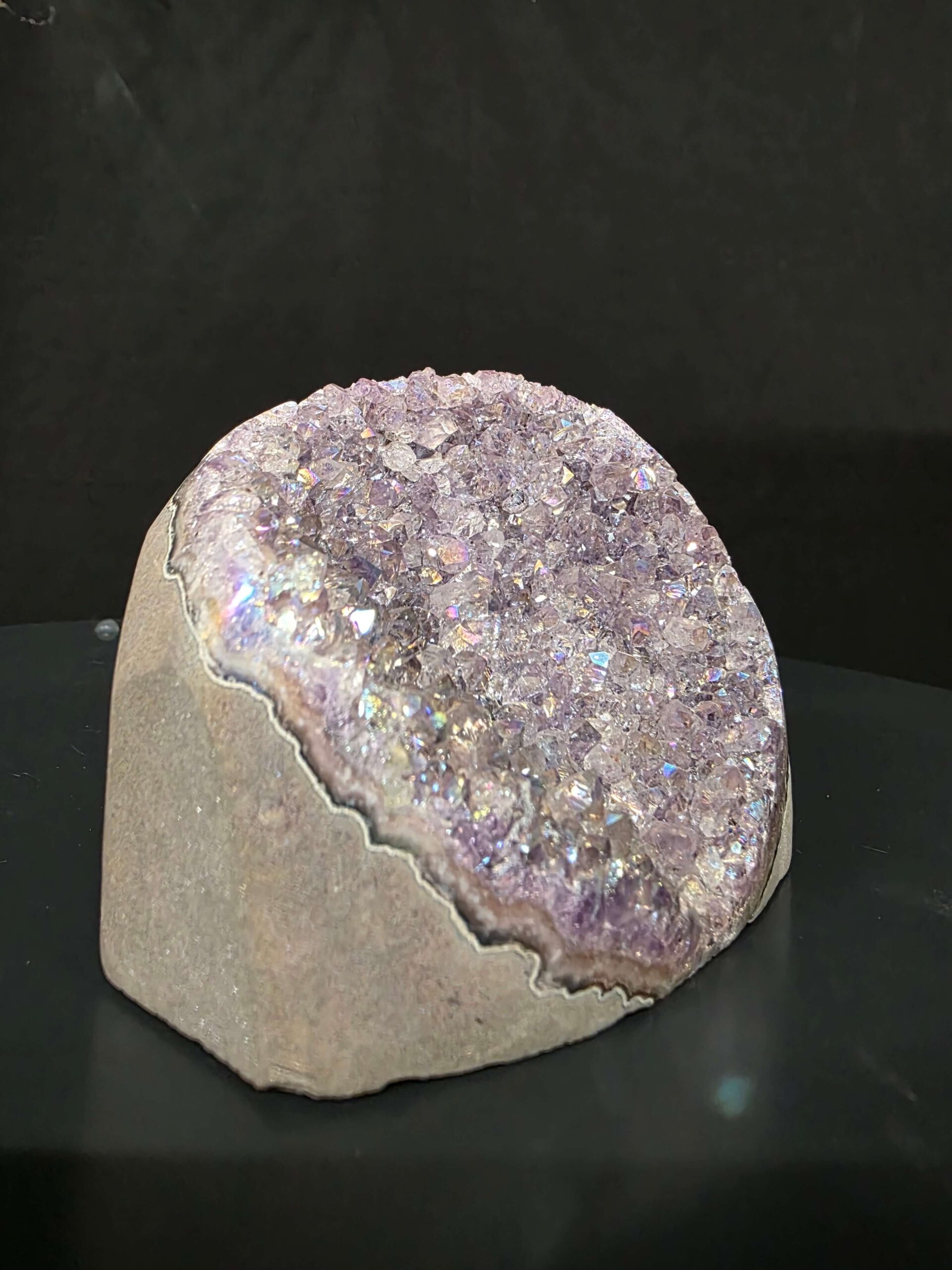 Premium High Grade Amethyst Angel Aura Druzy 260 Mini Geode Cluster Piece Cut Base 592g H7.5xW10xD7cm - Image 10