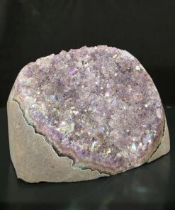 Premium High Grade Amethyst Angel Aura Druzy 260 Mini Geode Cluster Piece Cut Base 592g H7.5xW10xD7cm - Image 8