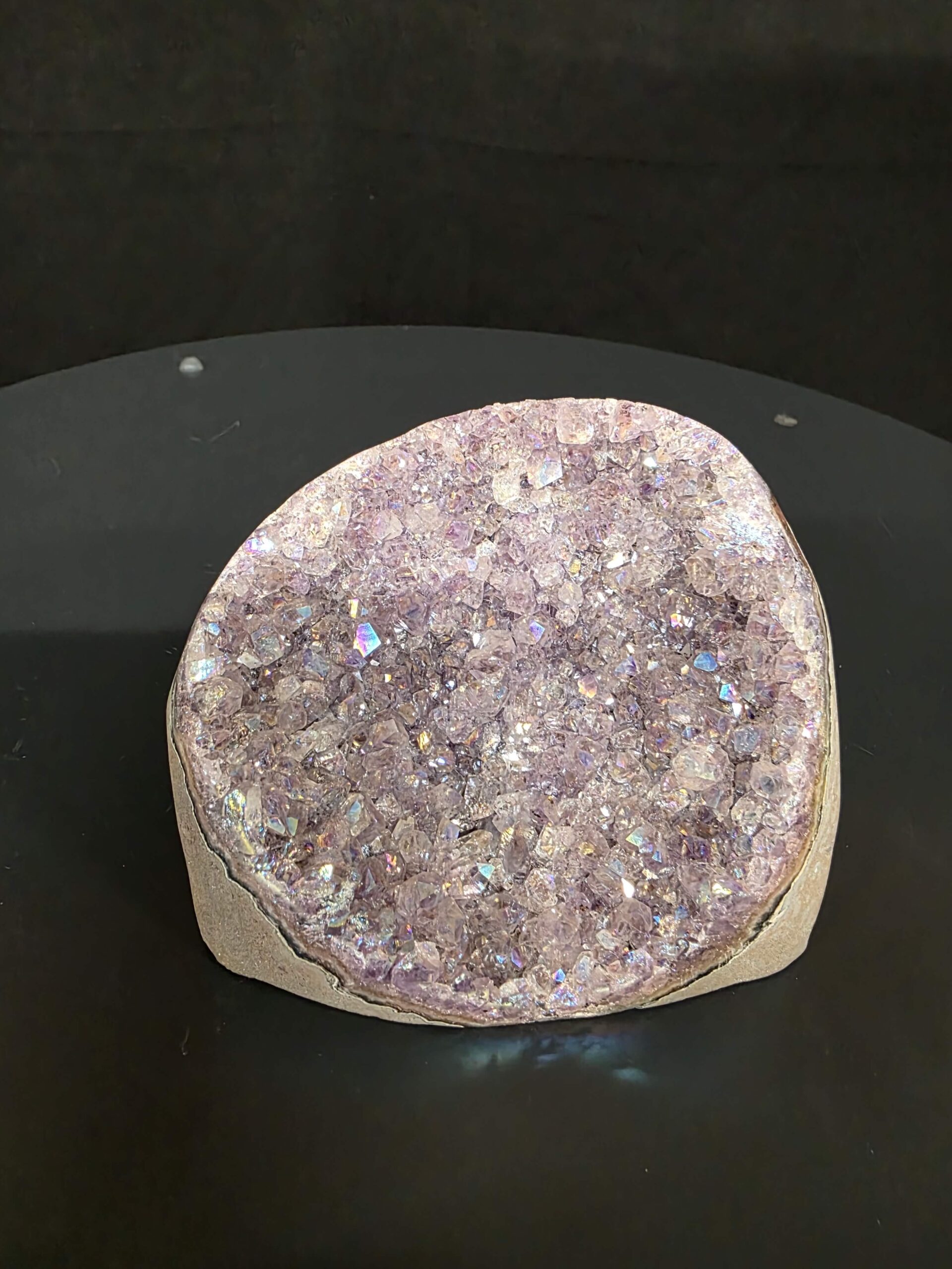 Premium High Grade Amethyst Angel Aura Druzy 260 Mini Geode Cluster Piece Cut Base 592g H7.5xW10xD7cm - Image 4