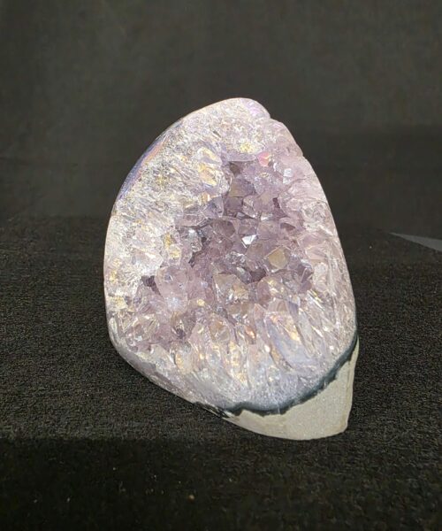 Alternative view of Premium High Grade Amethyst Angel Aura Druzy 261 Mini Geode Cluster Piece Cut Base 585g H8xW8xD7.5cm