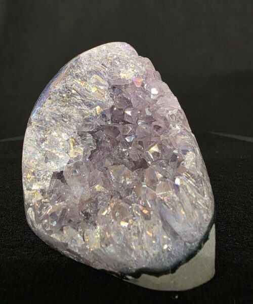 Premium High Grade Amethyst Angel Aura Druzy 261 Mini Geode Cluster Piece Cut Base 585g H8xW8xD7.5cm - Image 10