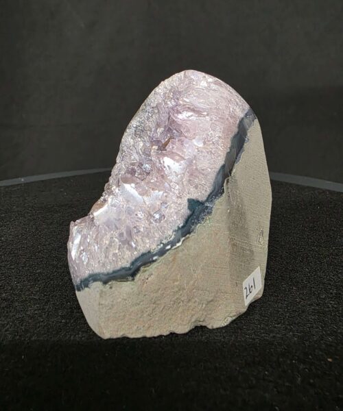 Premium High Grade Amethyst Angel Aura Druzy 261 Mini Geode Cluster Piece Cut Base 585g H8xW8xD7.5cm - Image 5