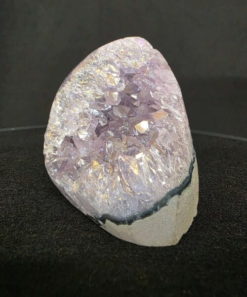 Premium High Grade Amethyst Angel Aura Druzy 261 Mini Geode Cluster Piece Cut Base 585g H8xW8xD7.5cm - Image 6