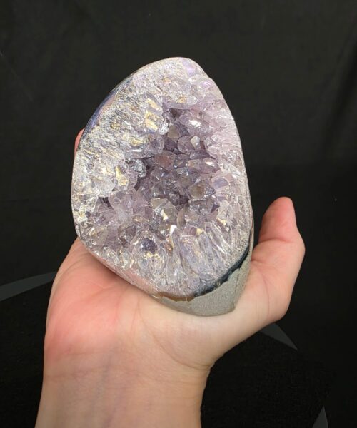 Premium High Grade Amethyst Angel Aura Druzy 261 Mini Geode Cluster Piece Cut Base 585g H8xW8xD7.5cm - Image 7