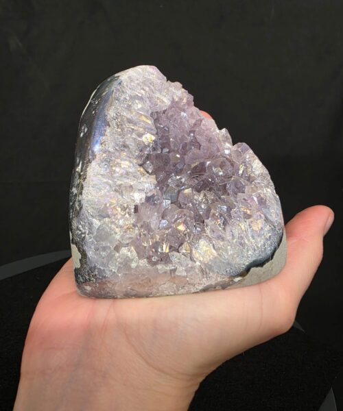 Premium High Grade Amethyst Angel Aura Druzy 261 Mini Geode Cluster Piece Cut Base 585g H8xW8xD7.5cm - Image 8