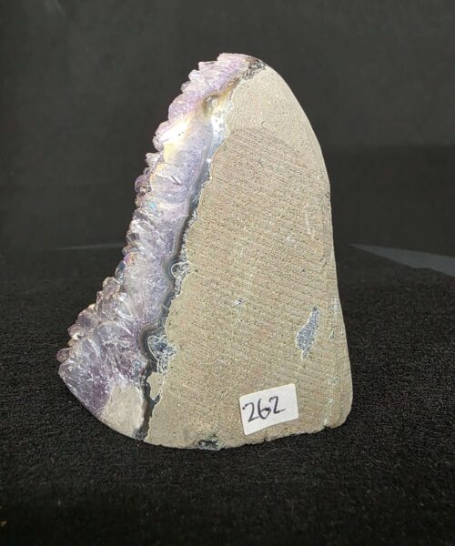 Premium High Grade Amethyst Angel Aura Druzy 262 Mini Geode Cluster Piece Cut Base 432g H9xW5xD7.5cm - Image 4