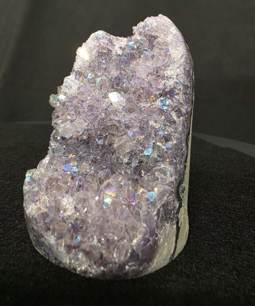 Premium High Grade Amethyst Angel Aura Druzy 262 Mini Geode Cluster Piece Cut Base 432g H9xW5xD7.5cm - Image 8