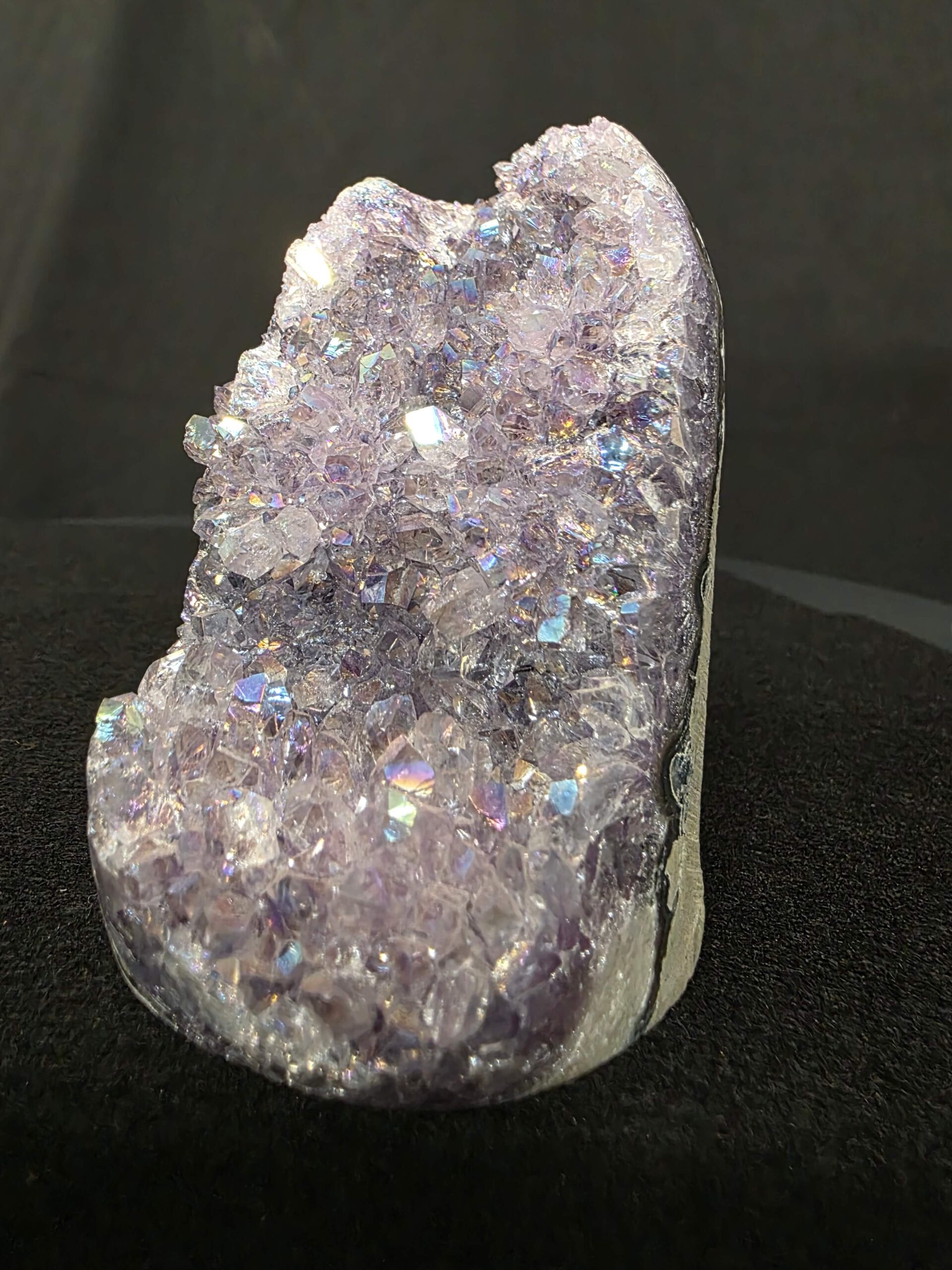 Premium High Grade Amethyst Angel Aura Druzy 262 Mini Geode Cluster Piece Cut Base 432g H9xW5xD7.5cm - Image 8