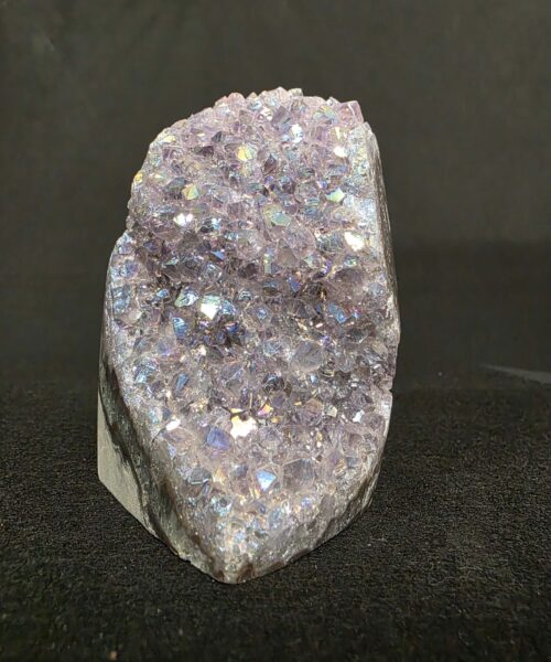 Alternative view of Premium High Grade Amethyst Angel Aura Druzy 263 Mini Geode Cluster Piece Cut Base 502g H8.5xW6.5xD7.5cm