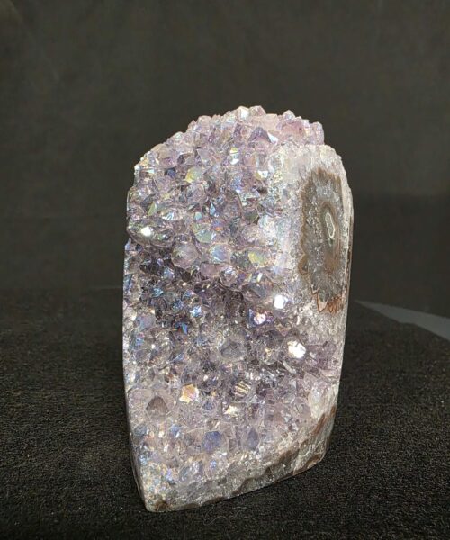 Premium High Grade Amethyst Angel Aura Druzy 263 Mini Geode Cluster Piece Cut Base 502g H8.5xW6.5xD7.5cm - Image 7