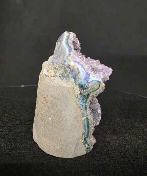 Premium High Grade Amethyst Angel Aura Druzy 264 Mini Geode Cluster Piece Cut Base 401g H9.5xW7xD7cm - Image 5