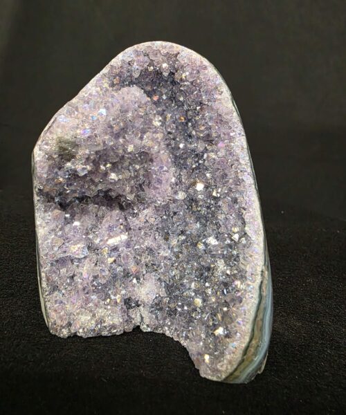 Premium High Grade Amethyst Angel Aura Druzy 264 Mini Geode Cluster Piece Cut Base 401g H9.5xW7xD7cm - Image 6