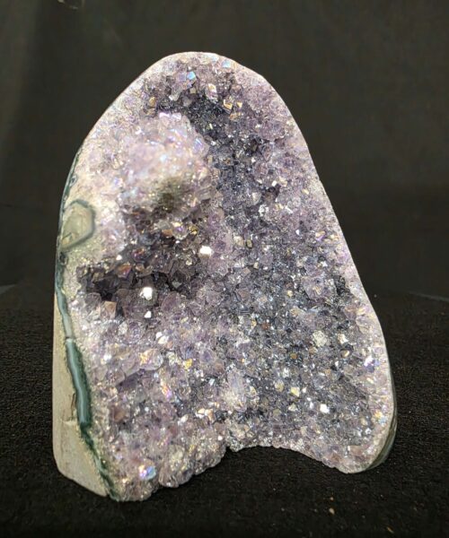Premium High Grade Amethyst Angel Aura Druzy 264 Mini Geode Cluster Piece Cut Base 401g H9.5xW7xD7cm - Image 9