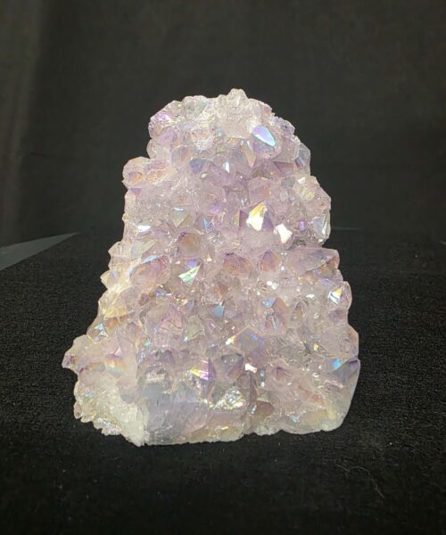 Alternative view of Premium High Grade Amethyst Angel Aura Druzy 265 Mini Geode Cluster Piece Cut Base 621g H9xW8xD8cm