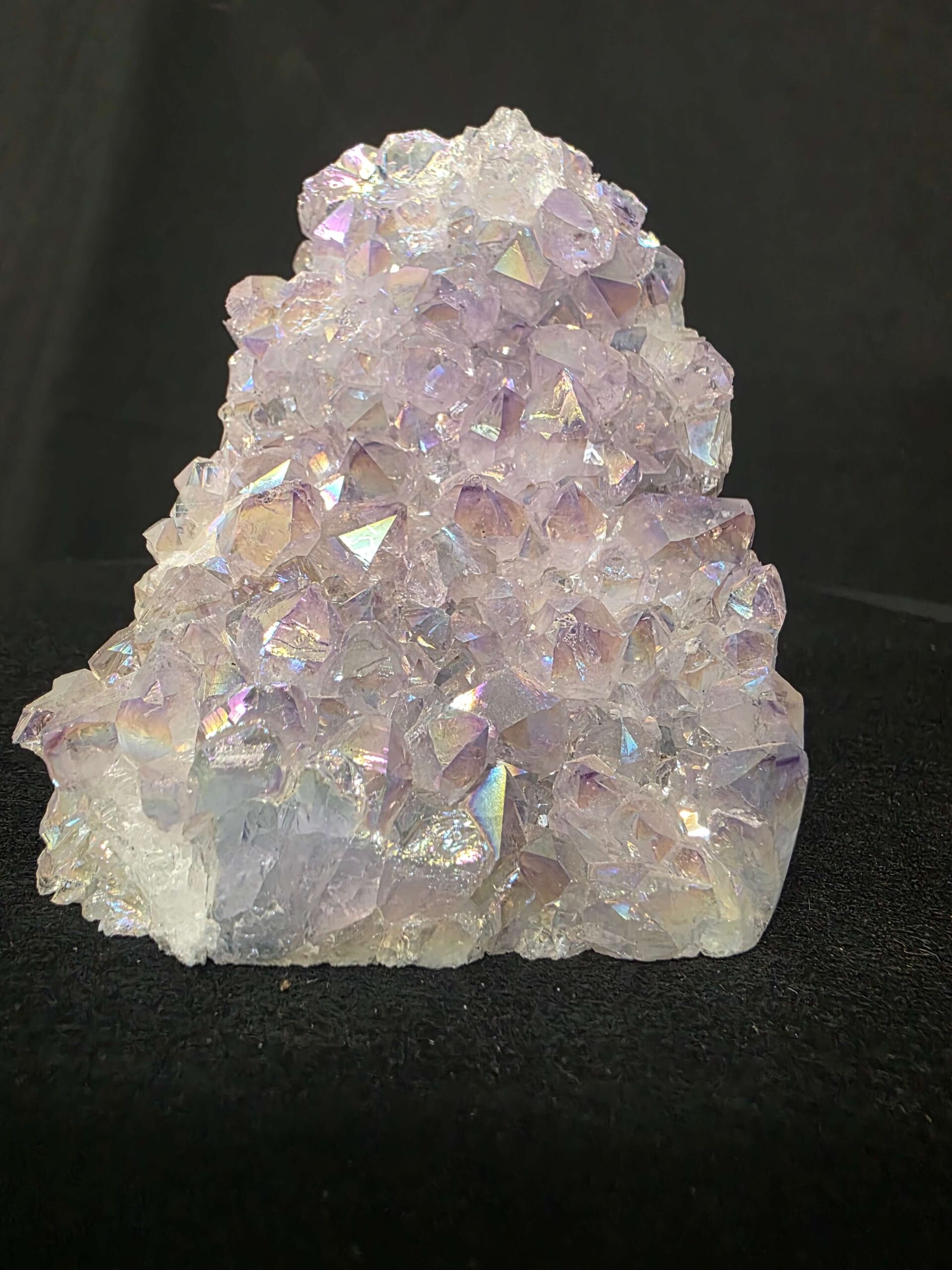 Premium High Grade Amethyst Angel Aura Druzy 265 Mini Geode Cluster Piece Cut Base 621g H9xW8xD8cm - Image 11