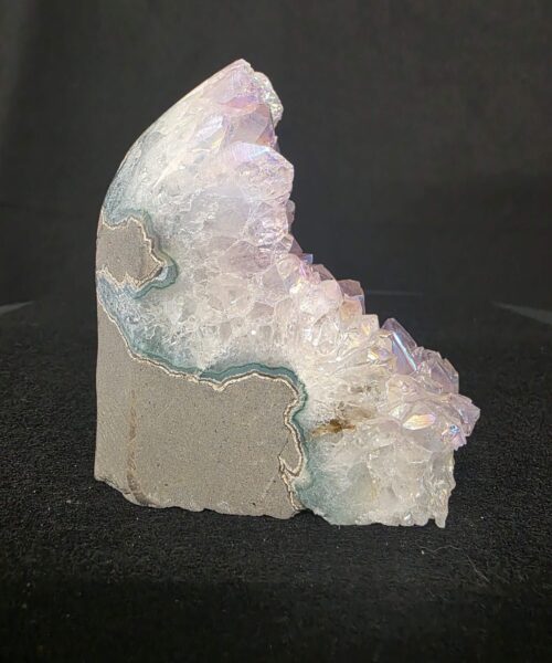 Premium High Grade Amethyst Angel Aura Druzy 265 Mini Geode Cluster Piece Cut Base 621g H9xW8xD8cm - Image 3