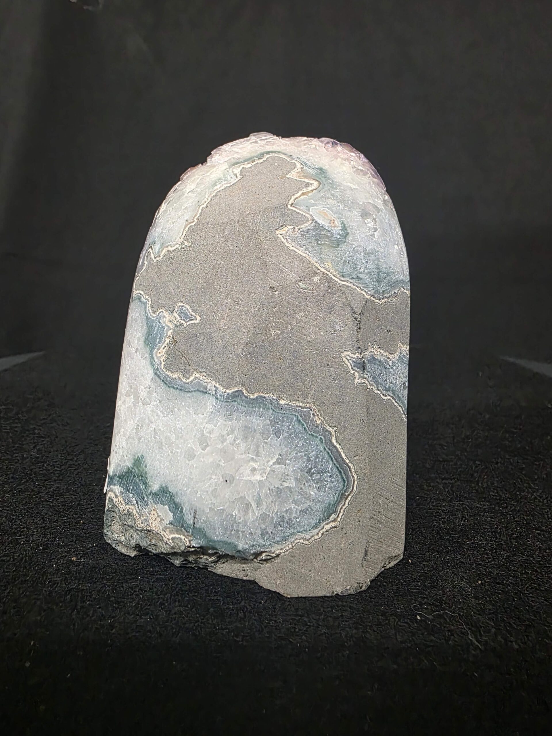 Premium High Grade Amethyst Angel Aura Druzy 265 Mini Geode Cluster Piece Cut Base 621g H9xW8xD8cm - Image 4