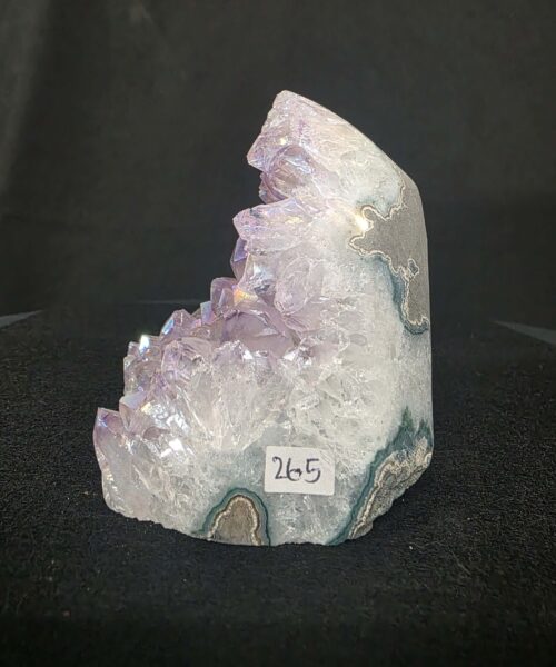 Premium High Grade Amethyst Angel Aura Druzy 265 Mini Geode Cluster Piece Cut Base 621g H9xW8xD8cm - Image 5