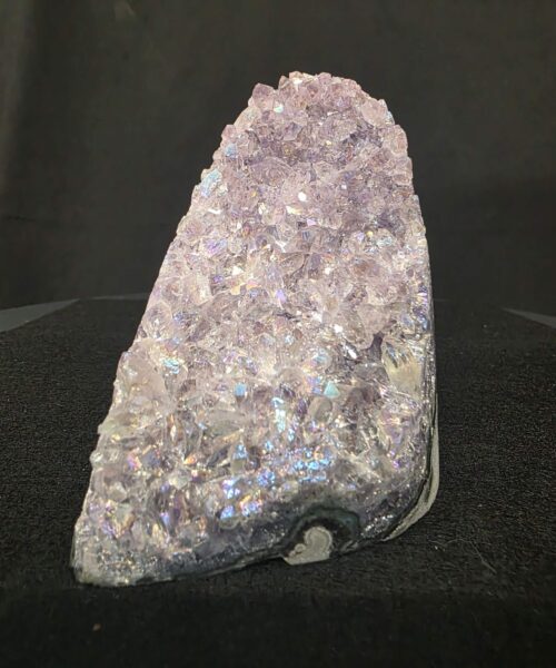 Alternative view of Premium High Grade Amethyst Angel Aura Druzy 266 Mini Geode Cluster Piece Cut Base 553g H10xW6xD8cm