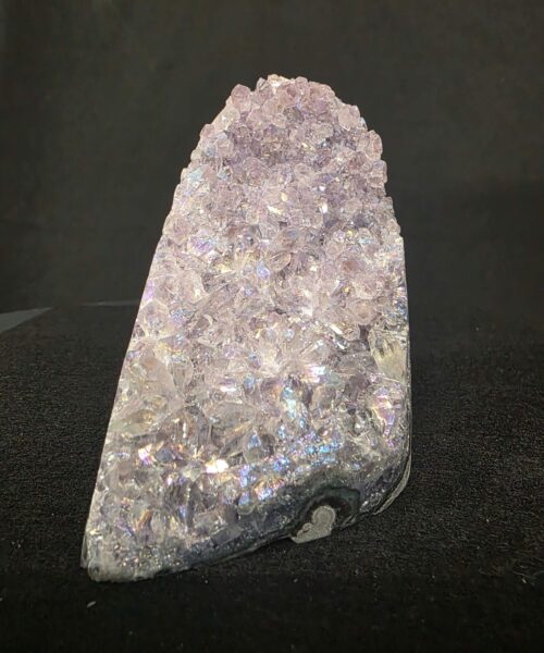 Premium High Grade Amethyst Angel Aura Druzy 266 Mini Geode Cluster Piece Cut Base 553g H10xW6xD8cm - Image 11