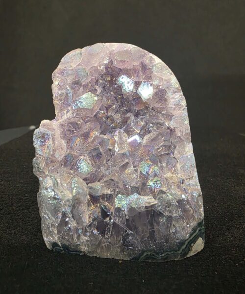 Alternative view of Premium High Grade Amethyst Angel Aura Druzy 267 Mini Geode Cluster Piece Cut Base 462g H8xW6.5xD7.5cm