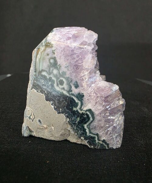 Premium High Grade Amethyst Angel Aura Druzy 267 Mini Geode Cluster Piece Cut Base 462g H8xW6.5xD7.5cm - Image 3