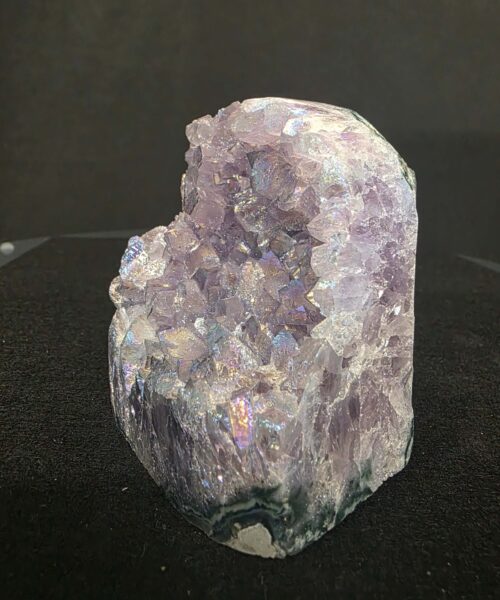 Premium High Grade Amethyst Angel Aura Druzy 267 Mini Geode Cluster Piece Cut Base 462g H8xW6.5xD7.5cm - Image 5