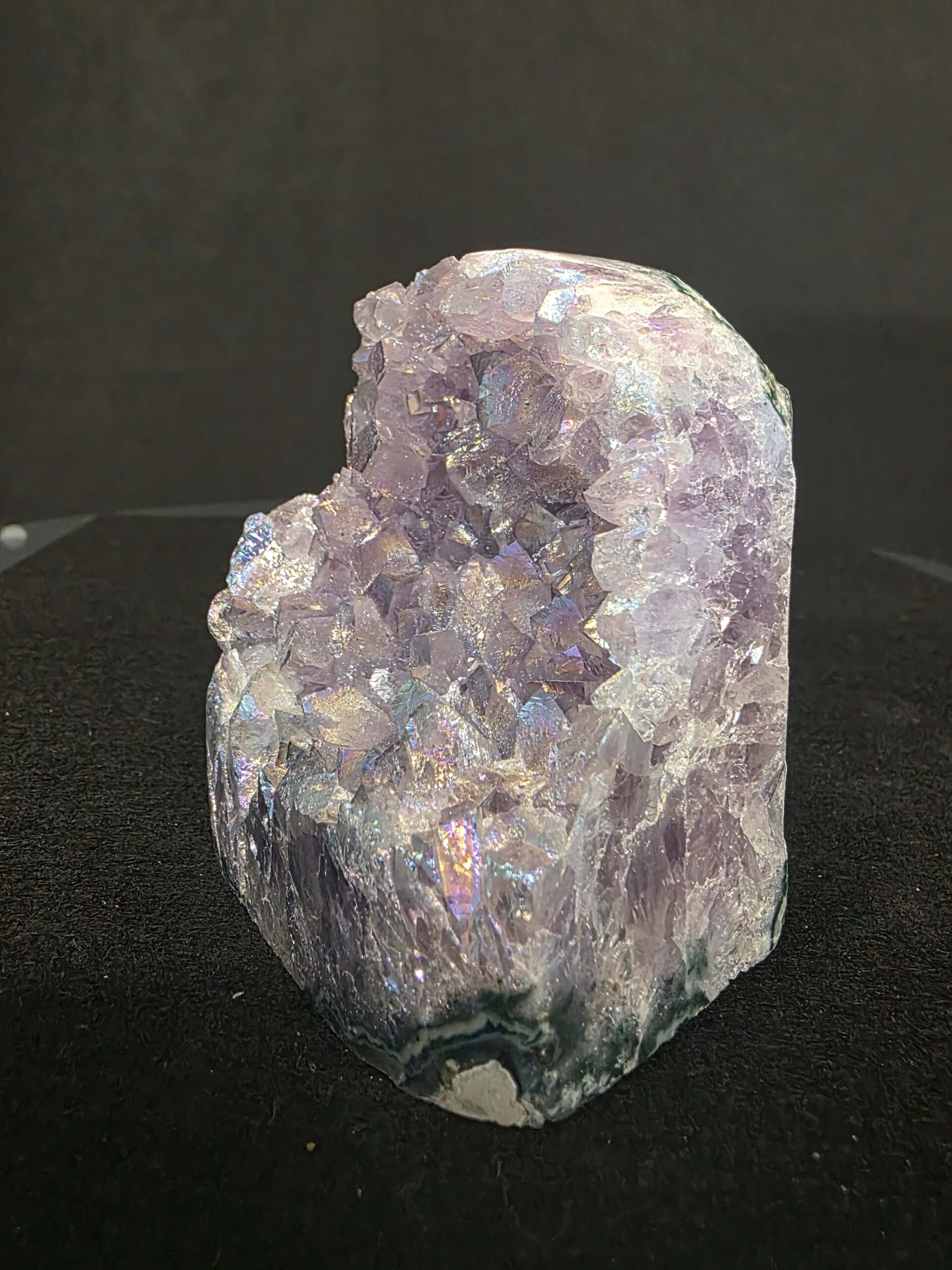 Premium High Grade Amethyst Angel Aura Druzy 267 Mini Geode Cluster Piece Cut Base 462g H8xW6.5xD7.5cm - Image 5