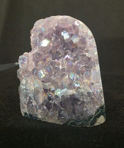 Premium High Grade Amethyst Angel Aura Druzy 267 Mini Geode Cluster Piece Cut Base 462g H8xW6.5xD7.5cm - Image 6