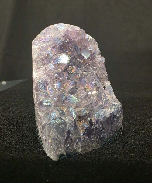Premium High Grade Amethyst Angel Aura Druzy 267 Mini Geode Cluster Piece Cut Base 462g H8xW6.5xD7.5cm - Image 8
