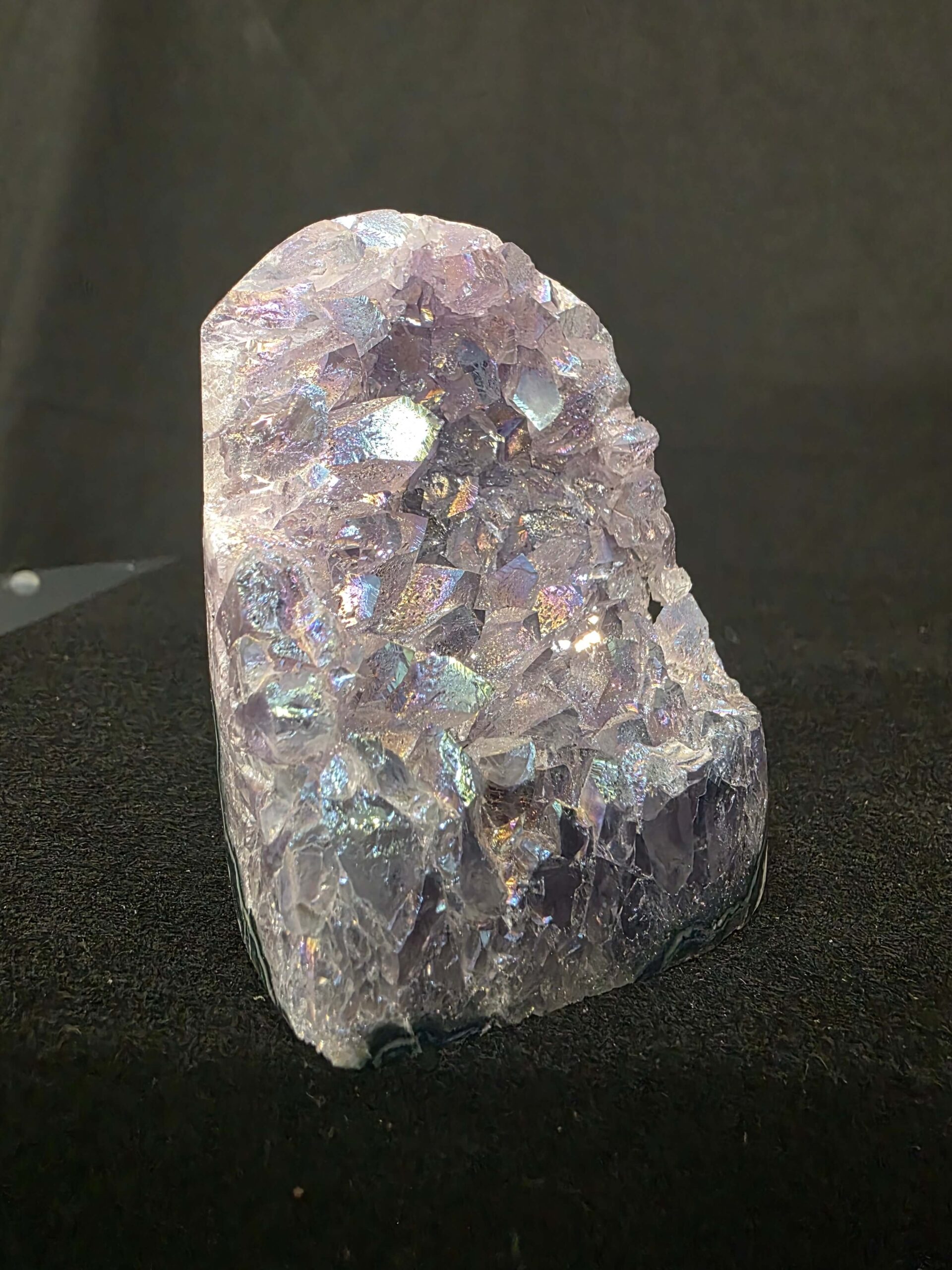 Premium High Grade Amethyst Angel Aura Druzy 267 Mini Geode Cluster Piece Cut Base 462g H8xW6.5xD7.5cm - Image 8