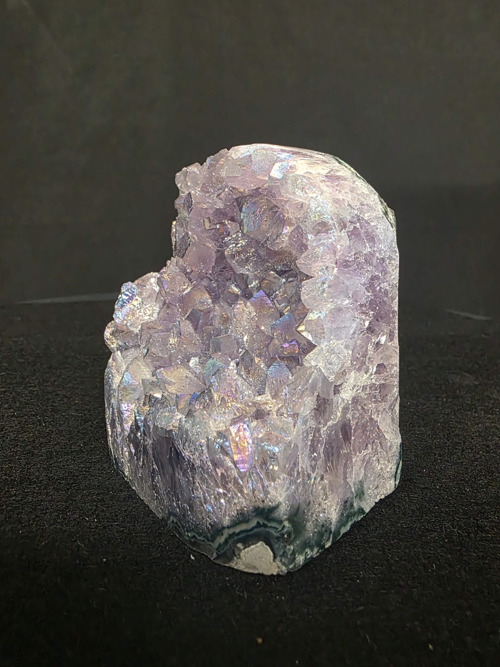Premium High Grade Amethyst Angel Aura Druzy 267 Mini Geode Cluster Piece Cut Base 462g H8xW6.5xD7.5cm - Image 9