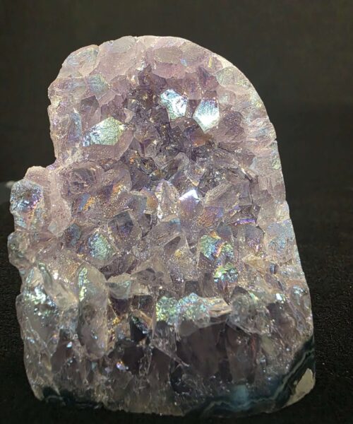 Premium High Grade Amethyst Angel Aura Druzy 267 Mini Geode Cluster Piece Cut Base 462g H8xW6.5xD7.5cm - Image 10