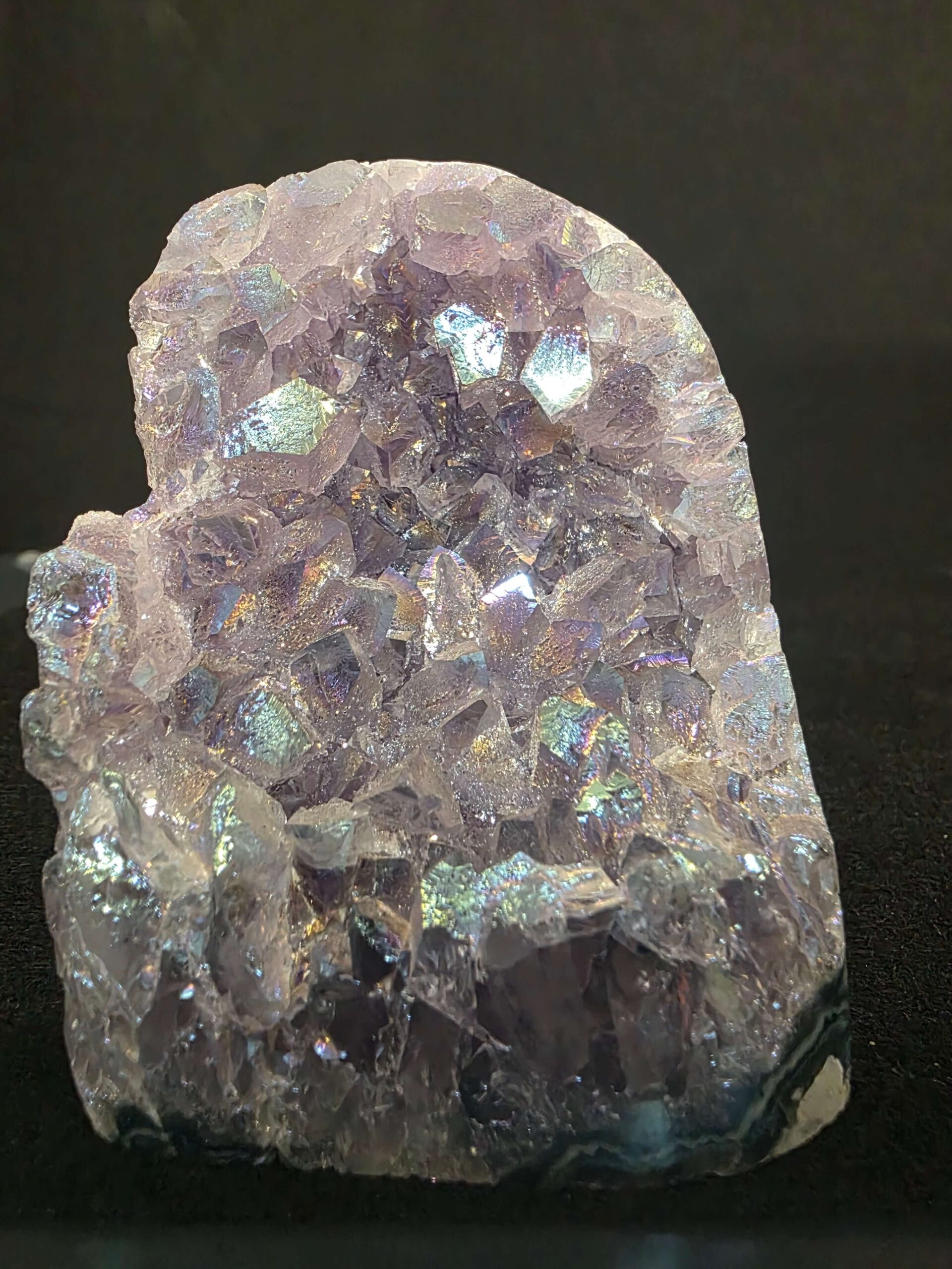 Premium High Grade Amethyst Angel Aura Druzy 267 Mini Geode Cluster Piece Cut Base 462g H8xW6.5xD7.5cm - Image 10