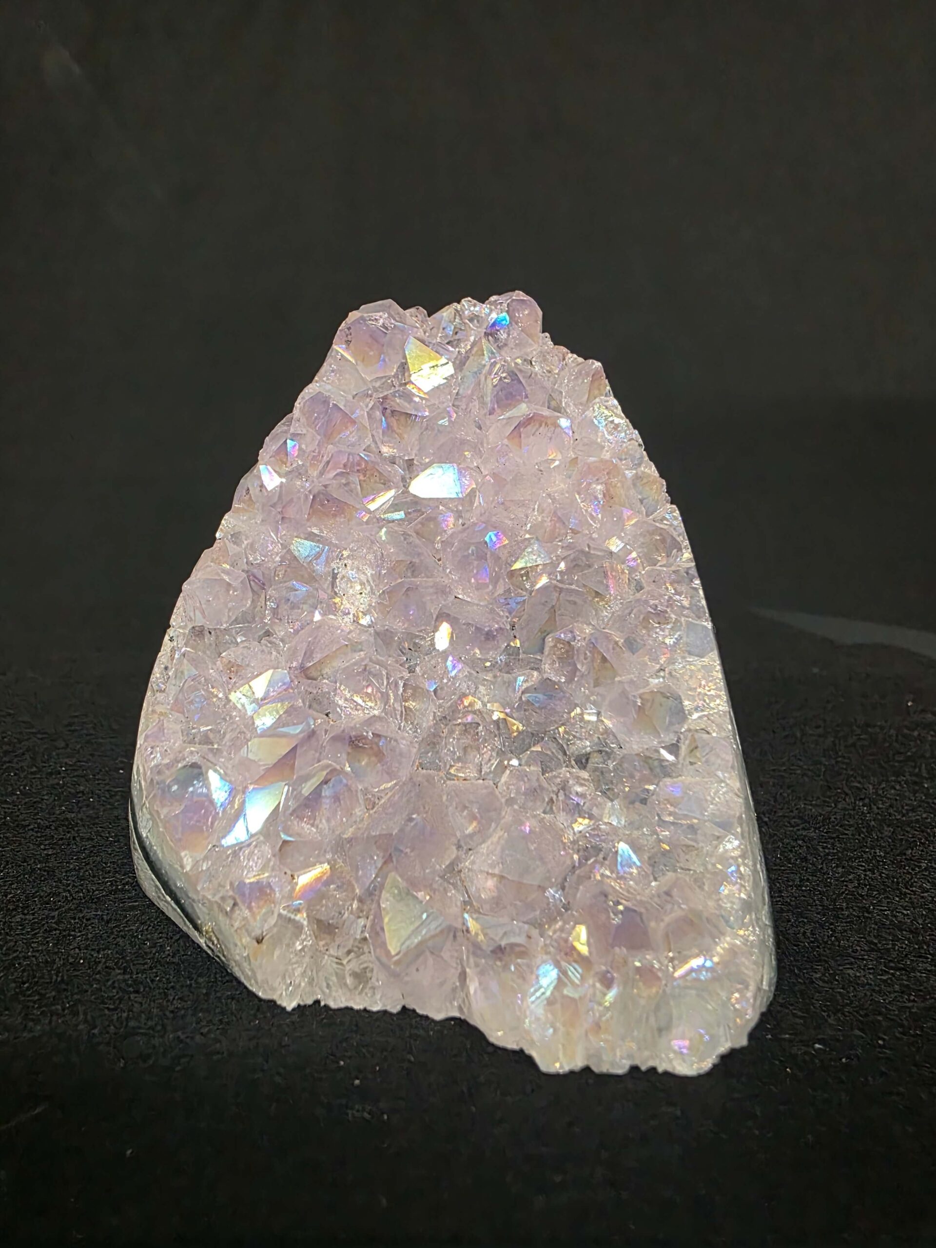 Premium High Grade Amethyst Angel Aura Druzy 268 Mini Geode Cluster Piece Cut Base 459g H8xW8xD7cm - Image 2