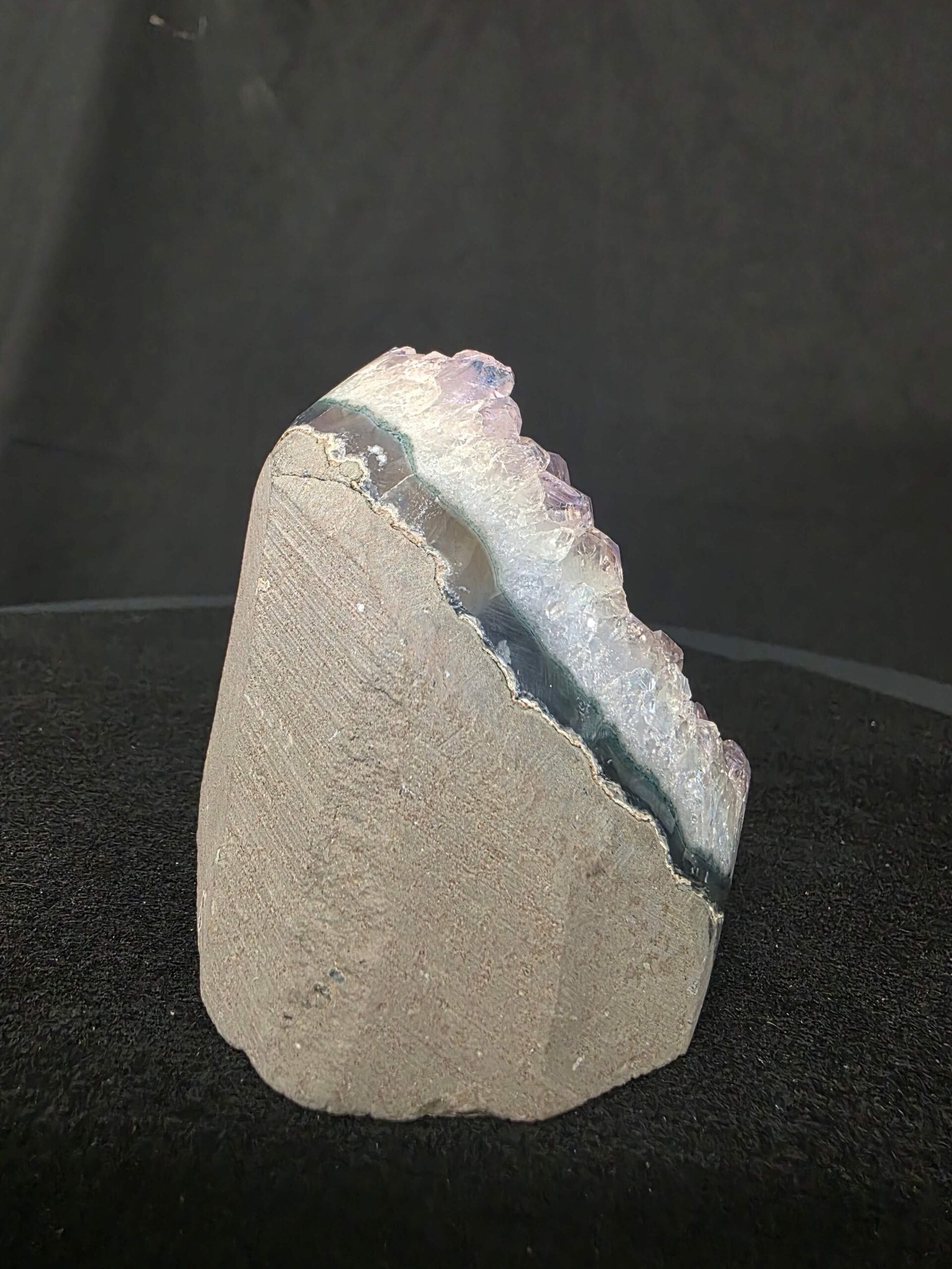 Premium High Grade Amethyst Angel Aura Druzy 268 Mini Geode Cluster Piece Cut Base 459g H8xW8xD7cm - Image 11