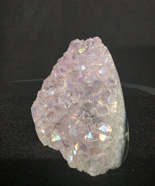 Premium High Grade Amethyst Angel Aura Druzy 268 Mini Geode Cluster Piece Cut Base 459g H8xW8xD7cm - Image 6