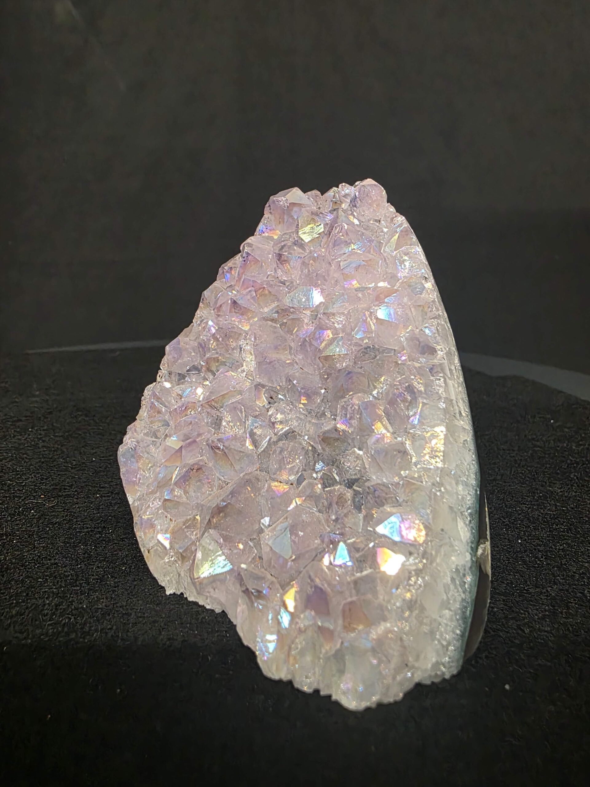 Premium High Grade Amethyst Angel Aura Druzy 268 Mini Geode Cluster Piece Cut Base 459g H8xW8xD7cm - Image 6