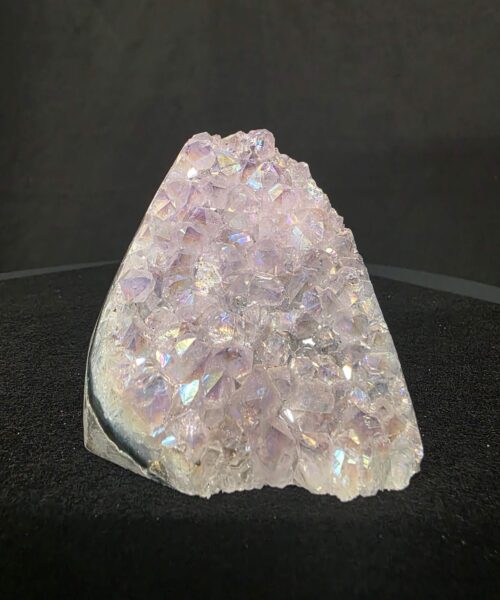 Premium High Grade Amethyst Angel Aura Druzy 268 Mini Geode Cluster Piece Cut Base 459g H8xW8xD7cm - Image 10