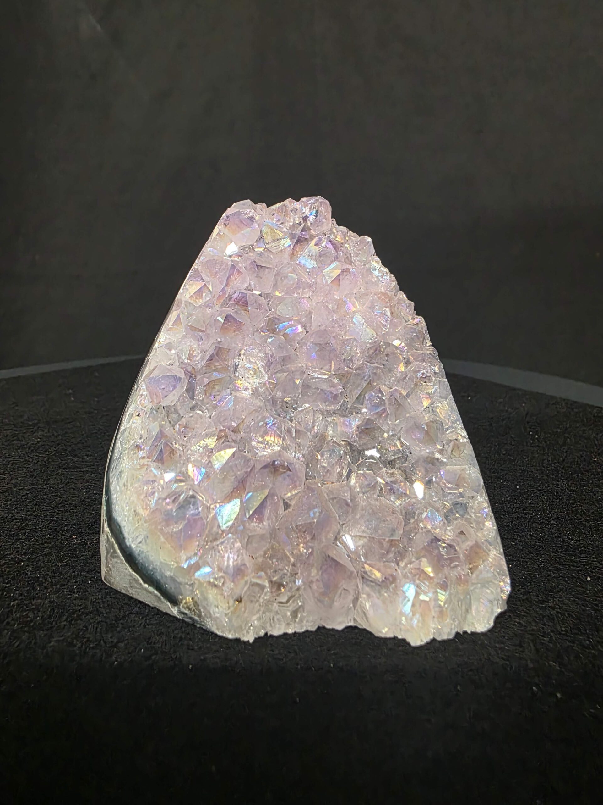 Premium High Grade Amethyst Angel Aura Druzy 268 Mini Geode Cluster Piece Cut Base 459g H8xW8xD7cm - Image 10