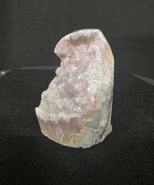 Premium High Grade Amethyst Angel Aura Druzy 269 Mini Geode Cluster Piece Cut Base 543g H9.5xW6xD7.5cm - Image 7