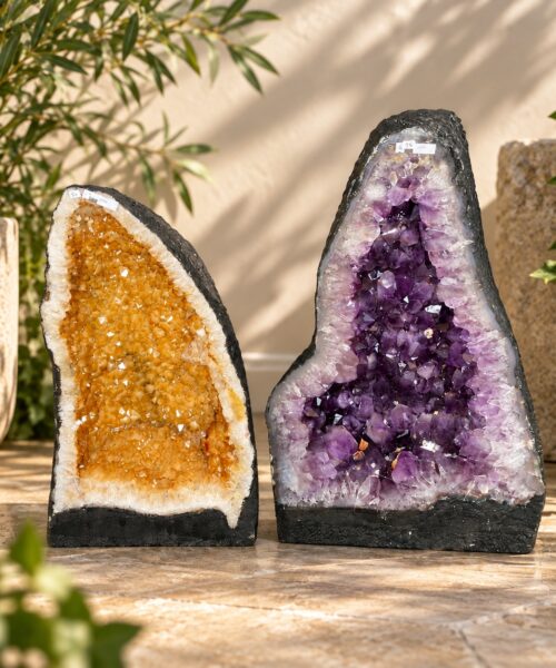 Amethyst & Citrine Geodes
